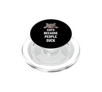 des Chats Parce Que Les Gens sucent Un drôle d'amant félin PopSockets PopGrip pour MagSafe