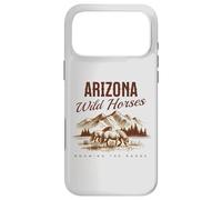 des Chevaux Sauvages de l'Arizona errent en liberté avec Un étalon de Western Salt River Coque pour iPhone 17 Pro Max