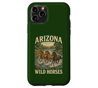 des Chevaux Sauvages de l'Arizona errent en liberté avec Un étalon de Western Salt River Coque pour iPhone 11 Pro