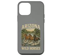 des Chevaux Sauvages de l'Arizona errent en liberté avec Un étalon de Western Salt River Coque pour iPhone 12 Mini