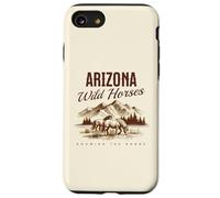 des Chevaux Sauvages de l'Arizona errent en liberté avec Un étalon de Western Salt River Coque pour iPhone SE (2020) / 7/8