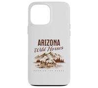 des Chevaux Sauvages de l'Arizona errent en liberté avec Un étalon de Western Salt River Coque pour iPhone 13 Pro Max