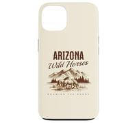 des Chevaux Sauvages de l'Arizona errent en liberté avec Un étalon de Western Salt River Coque pour iPhone 13