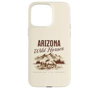 des Chevaux Sauvages de l'Arizona errent en liberté avec Un étalon de Western Salt River Coque pour iPhone 15 Pro Max