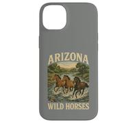 des Chevaux Sauvages de l'Arizona errent en liberté avec Un étalon de Western Salt River Coque pour iPhone 14 Plus