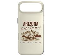 des Chevaux Sauvages de l'Arizona errent en liberté avec Un étalon de Western Salt River Coque pour iPhone Air