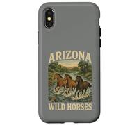 des Chevaux Sauvages de l'Arizona errent en liberté avec Un étalon de Western Salt River Coque pour iPhone X/XS