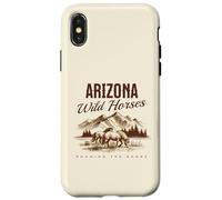 des Chevaux Sauvages de l'Arizona errent en liberté avec Un étalon de Western Salt River Coque pour iPhone X/XS