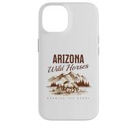 des Chevaux Sauvages de l'Arizona errent en liberté avec Un étalon de Western Salt River Coque pour iPhone 14