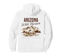 des Chevaux Sauvages de l'Arizona errent en liberté avec Un étalon de Western Salt River Sweat à Capuche