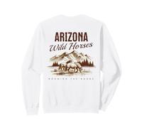 des Chevaux Sauvages de l'Arizona errent en liberté avec Un étalon de Western Salt River Sweatshirt