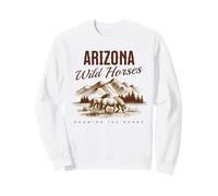 des Chevaux Sauvages de l'Arizona errent en liberté avec Un étalon de Western Salt River Sweatshirt