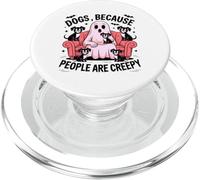 des Chiens Parce Que Les Gens sont effrayants. Fantômes d'halloween PopSockets PopGrip pour MagSafe