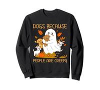 des Chiens Parce Que Les Gens sont Une Maman Chienne fantôme effrayante Sweatshirt