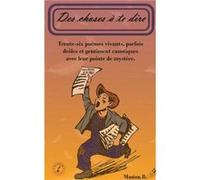 Des choses à te dire Marion B. (Auteur)