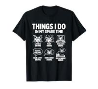 des Choses drôles de Batteur Que Je Fais Pendant Mon Temps Libre Conception de Batterie T-Shirt