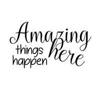 Des choses incroyables se produisent ici (, Inspirational Wall Stickers, Wall Decal 13 Wide x 22 High Classroom Quote Decal Decal enseignante décalcild de la chambre à coucher, (13 x 22) (noir)