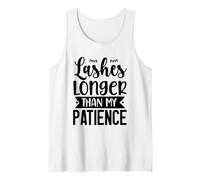 des Cils Plus Longs Que ma Patience. Design Sarcastique Amusant Débardeur