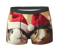 (des Cochons d'Inde Mignons Portant Un Bonnet De Noël) Boxer Homme Boxers Homme Ample Calecon Hommes Respirant Boxers pour Quotidien Été XL