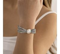 Des colliers multicouches superflus de Wedity Punk Bracelets collier collier de collier de Choker à sphère géométrique chaînes de bijoux pour femmes et filles (Bracelet en argent)
