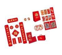 Des Couplets En Soie Du Nouvel An Traditionnel Du Nouvel An Avec Des Accessoires Magnétiques Et Un Calendrier Pour L'ornement De Papier De Décoration Culturel