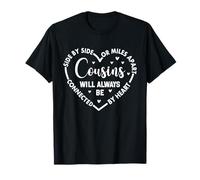 Des cousins côte à côte ou à des kilomètres l'un de l'autre, liés par le cœur T-Shirt