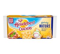 Des crackers apéritif croustillants pour un apéritif malin - LU Heudebert Nature, 8 pochets de 250 g - Lot de 4