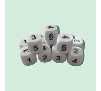 Dés de chiffres 1-6 pour une utilisation avec les dés d'opérations