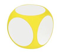Dés de Couleur effaçables à Sec, Cubes Portables réutilisables, écriture sur des dés d'enseignement Rouges nettoyables pour l'apprentissage en Classe, Jeux Parents-Enfants, fête (Jaune)