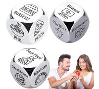 Dés De Décision Alimentaire, Dés De Décision De Rendez-vous - 3PCS Décideur De Dés De Repas Drôle - Dés De Décision Mignons Pour Anniversaire, Saint-valentin, Dés De Choix De Repas