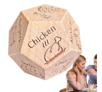 Dés de décision alimentaire, petits dés de décision pour dîner - Nourriture en bois, choix de rendez-vous pour hommes, femmes, elle, lui, portable,