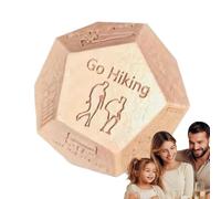 Dés de décision d'activité, dés de décision d'activité familiale | Dés en bois à 12 côtés pour la collecte de rendez-vous, promenade pour cuisiner, interaction zoo pour dormir, plaisir en plein air