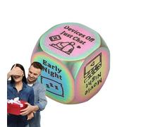 Dés de décision de la Saint-Valentin, dés de décision pour couple - Jeu de dés de décision coloré en acier inoxydable - Décideur de dés de date créatif, décision de rendez-vous