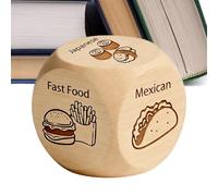 Dés de Décision de Repas Jouet Décideur En Bois Portable | Décideur De Dîner Pour Couples Idée Cadeau Saint-Valentin Noël Maison Femmes Hommes Adultes