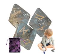 Dés de divination, dés d"astrologie | Dés astrologiques à 8 faces pour la prédiction,Dés de divination runique Dés astrologiques Ensemble de dés polyédriques en résine avec étui à cordon de jeu