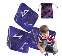 Dés de divination, dés d'astrologie - Dés de jeu de prédiction de divination à 8 faces | Dés de runes polyédriques avec sac à cordon pour jeux de société de divination