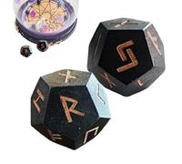 Dés de divination - symboles, figurines en bois | Petits outils spirituels, pièces de méditation compactes, éléments du patrimoine sculptés, rune antique pour la relaxation personnelle, les voyages et