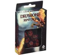 Dés de dragons noirs rouges Q Workshop (7) G