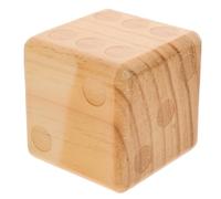 Dés de Fête en Bois Beige, Grand Cube à Gros Points Arrondis | Jeu de Table pour Familles et Hôtes, Chiffres Lisibles de Loin, Bords Sûrs Polis, Activités t Pub