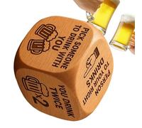 Dés De Jeu À Boire - Dés De Fête En Bois À Six Faces | Déš De Défi Amusants De 5 Cm Pour Adultes | Parfait Pour Jeux De Bière, Les Rassemblements Universitaires, Les Enterrements De Vie De Garçon