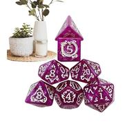 Dés de Jeu de Rôle,Jouet de Rôle à Motif Dragon et Anti-Stress,Dés à Faces Multiples - pour École Soirée Maison Camping Réunions Familiales