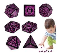 Dés de Jeu de Société - 7 Pièces Dés Acryliques pour Jeu de Société | Jouet Complet avec Couleurs Vives, Décoration pour Activités De Groupe pour Le Dortoir, Le Camping, Le Voyage Et Le