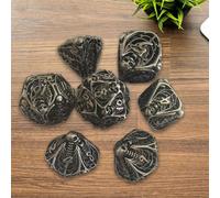Dés De Jeu De Société, Ensemble De 7 Pièces, Sculpté, Jeu De Rôle, D20 D12 D10 D8 D6 D4, Dés Polyédriques, Cadeau Pour Les Amateurs De Jeux De Guerre