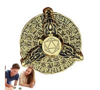 Dés de Jeu, dés en métal - Ensemble de dés polyédriques Cool - Jouets Fidget en de Zinc, Roue d'engrenage rétro, Spinner de Roulette pour Jeu de Table