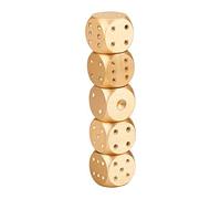 Dés de Jeu en Alliage d'Aluminium,5 pcs pour Un Boite,Léger Six Faces Spot Dés Cube Accessoires De Jeux / Jouets De Partie De Cube(doré -Boîte carrée)