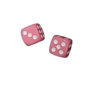 Dés de jeu rose clair de qualité supérieure, 14 mm D6 Dés opaques avec pois blancs pour jeux de table,