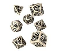 Q-Workshop – Dés de jeu des Nains – Beige et noir