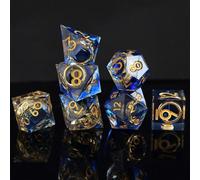 Dés de Jeux Le Seigneur des Anneaux pour Donjons et Dragons, DND Dés Jeu de Role 7 pièces Résine Polyédriques D4 D6 D8 D10 D12 D20 D% pour Ttrpg MTG RPG Dés Jeu de Role avec Boîte-Cadeau