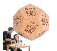 Dés de nuit de rendez-vous - Dés de nuit pour couple | Dés de décision d'amour en bois | Cadeau amusant pour rendez-vous, dés pour couples, Saint-Valentin, Noël