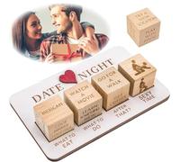 Dés De Nuit pour Couples, Ensemble dés Jeux Couples en Bois, Dés De Saint-Valentin, Romantiques Date Night Ideas, Cadeau Amusant De Saint-Valentin pour Soirée De Jeu, Saint-Valentin pour Mari Et Femme